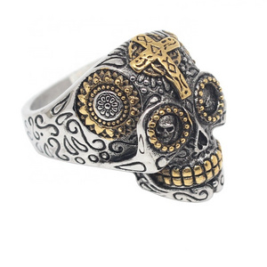 Yudan Customized Vintage Jewelry 316L Stainless Steel Fashion Skull Ring