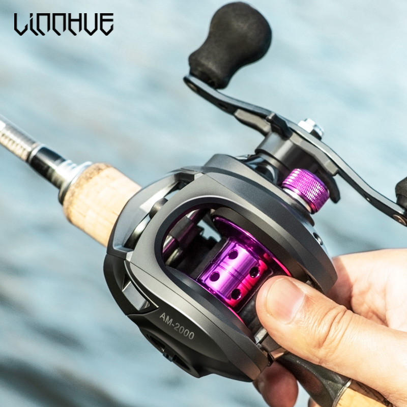 LINNHUE Baitcasting Reel AM2000 7.2:1 Gear Ratio Fishing Reel 8KG Max Drag N42 Neodymium Magnet Saltwater Reel Fishing Pesca