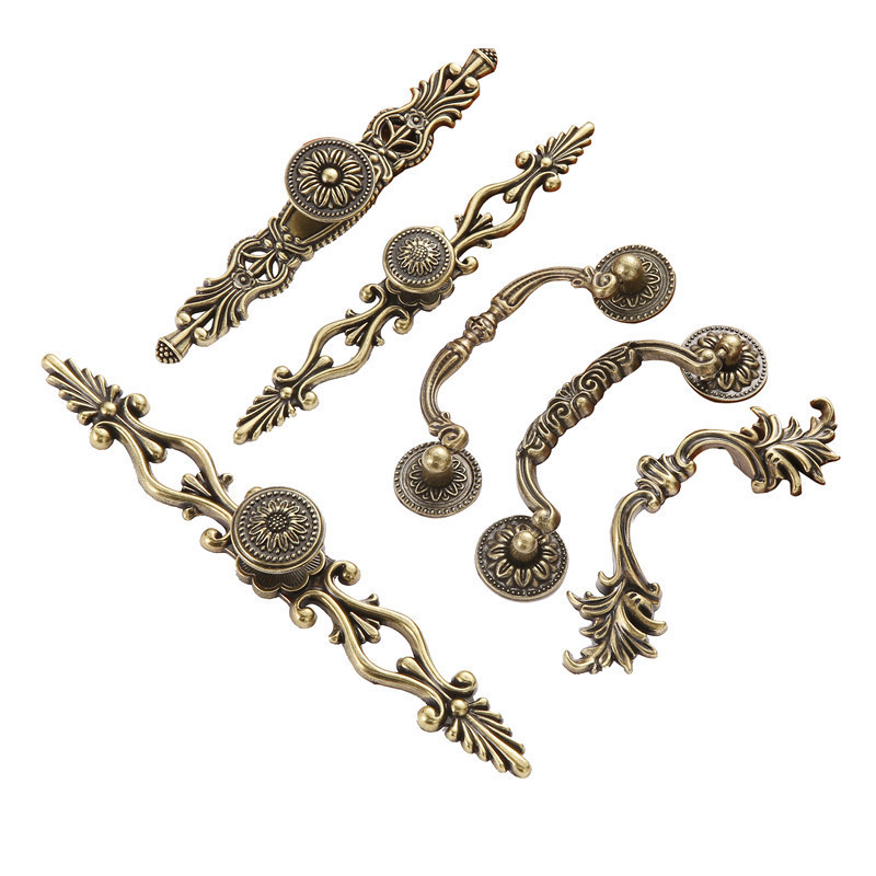 Classical Retro wardrobe door furniture cabinet ring handle antique bronze drawer knob handles and knobs vintage cabinet handles