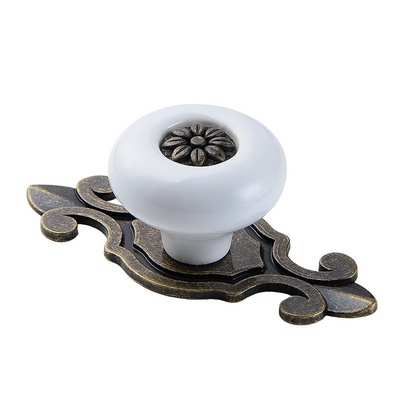 Home accessories pastoral modern style dresser handle European Kitchen cabinet door knob ceramic decorative drawer knob and pull