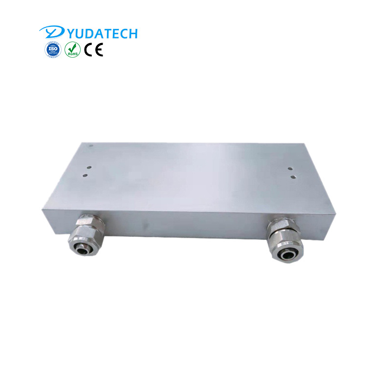 Custom liquid cold plate cooling aluminum liquid water cooler plate for electronic chilling device