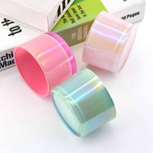 Wholesale Iridescent Holographic Small Tealight 0.9oz 35ml 510ml 17oz Coloured Glass Candle Jars