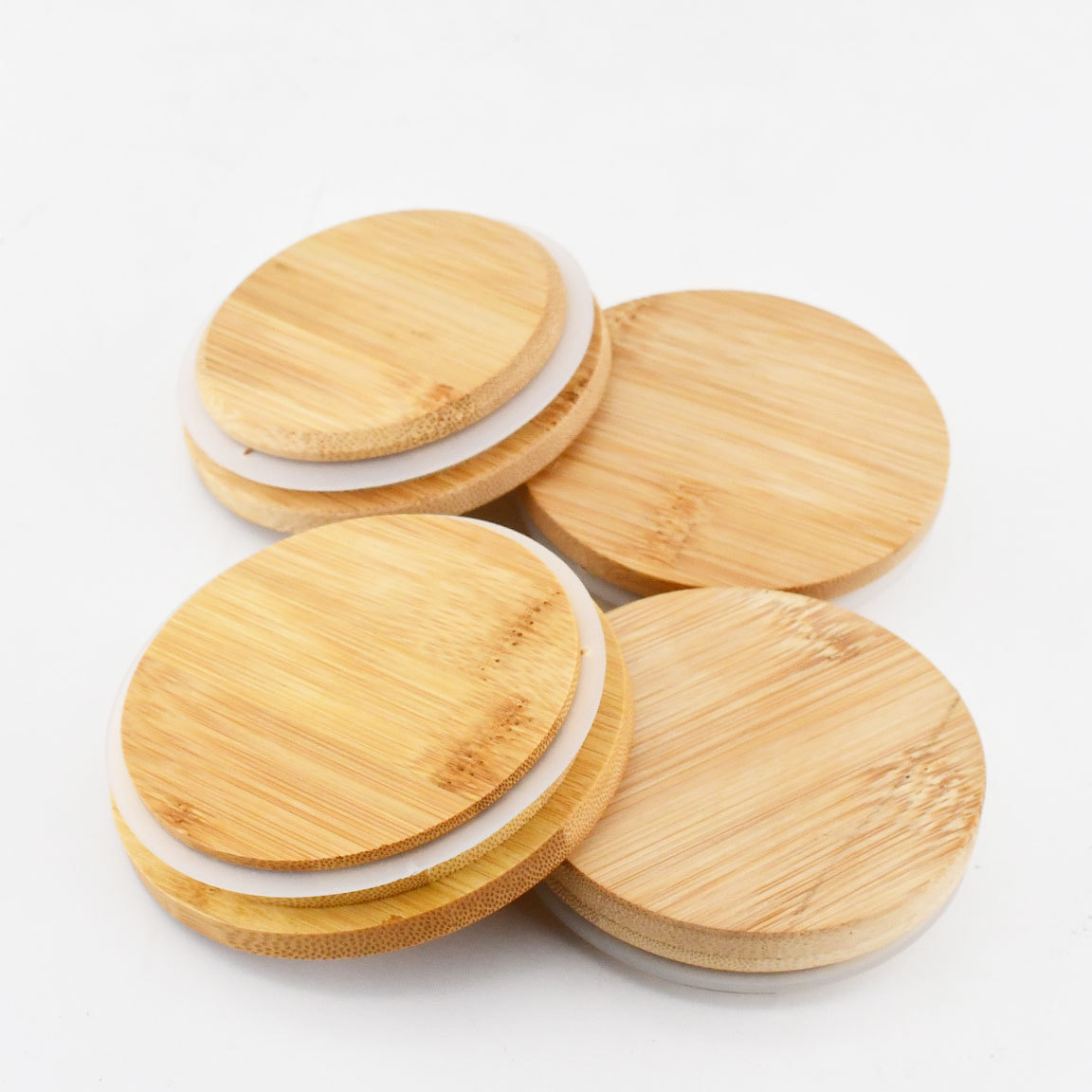 Wholesale 2022 New Style Bamboo Wooden Lid Cover for Glass Candle Jar and Canister, Bamboo Bottle Cap