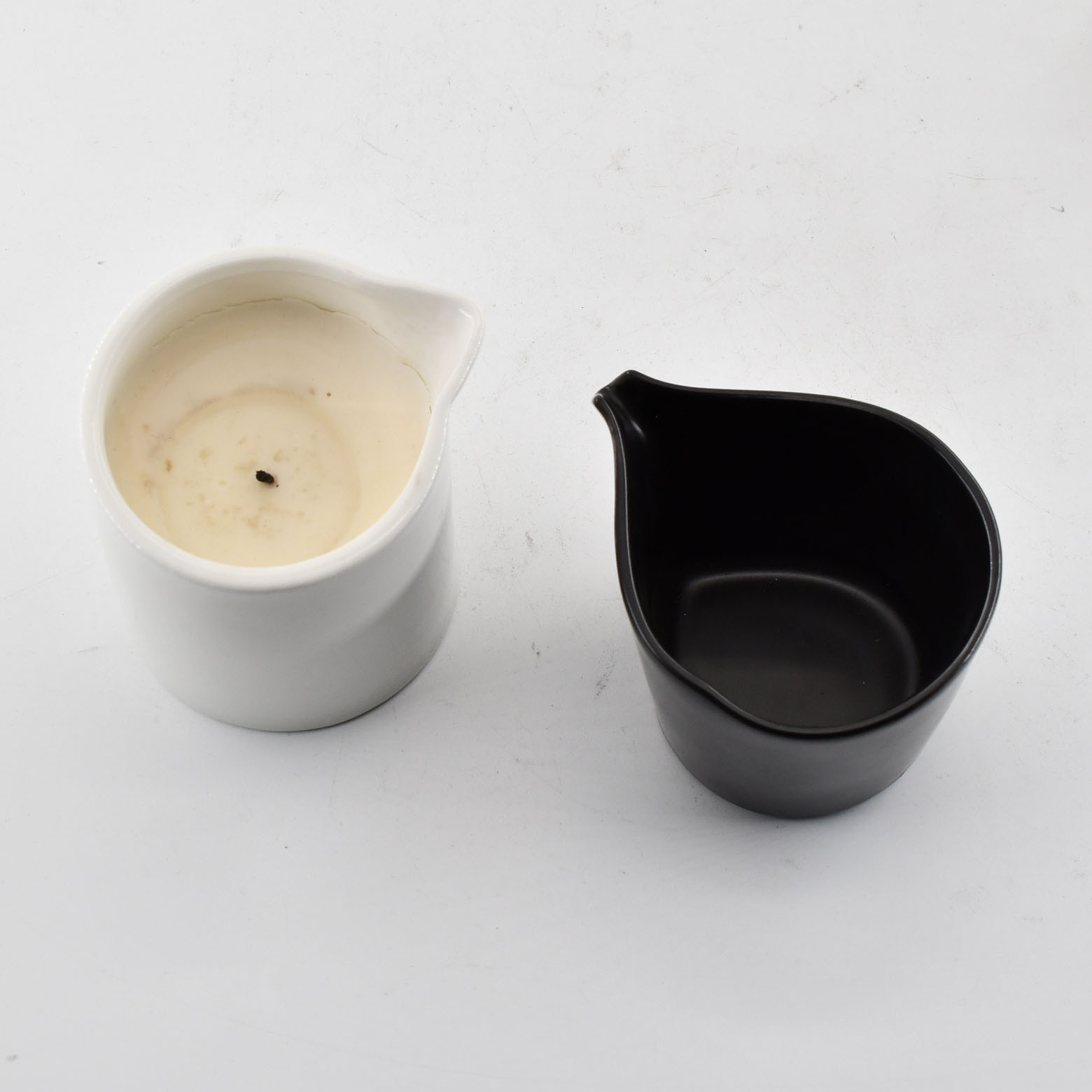 Custom Ceramic Candle Jar With Spout Massage Candle Jar Wholesale Ceramic White Glass Candle Vessel