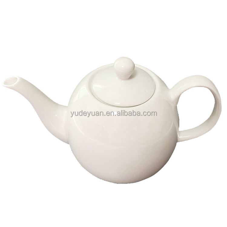 YDY wholesale cheap price custom logo fine porcelain white ceramic coffee tea pots