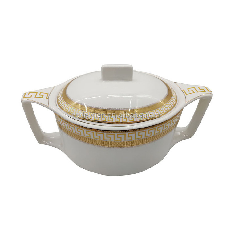 YDY Ceramic Dinner Set Pakistani Fine Porcelain New Design Gold Plated Turkey Custom Design 86pcs 68pcs Dinnerware Sets Cup Kit