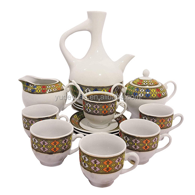 YDY arabic ethiopian eritrean ceremony plastic melamine100% table tray tea coffee set