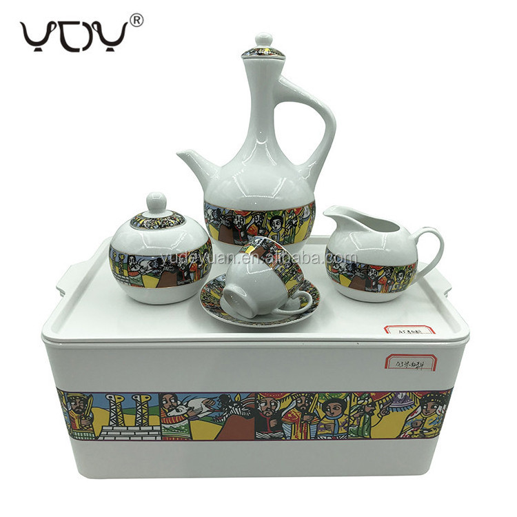 YDY arabic ethiopian eritrean ceremony plastic melamine100% table tray tea coffee set