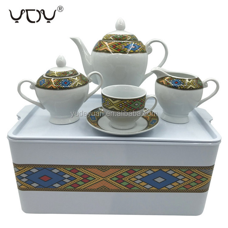 YDY arabic ethiopian eritrean ceremony plastic melamine100% table tray tea coffee set