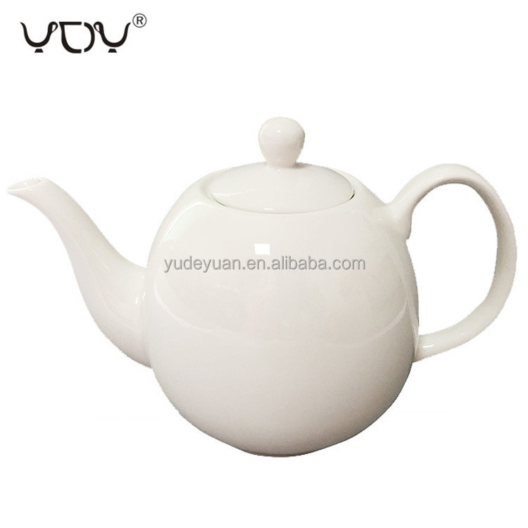 YDY wholesale cheap price custom logo fine porcelain white ceramic coffee tea pots