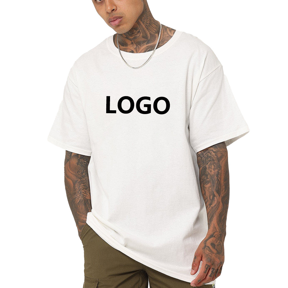 YUDI 50%OFF Oversized 100% cotton Mens T shirts for custom logo High quality drop shoulder graphic vintage T shirts OEM factory