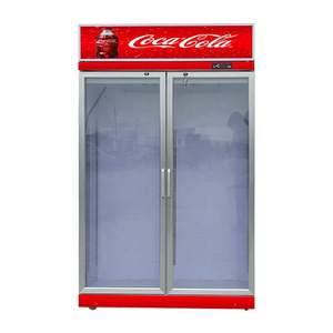 High Quality Supermarket Refrigeration Freezer Equipment Glass Door Beverage Display Chiller Showcase For Supermarket