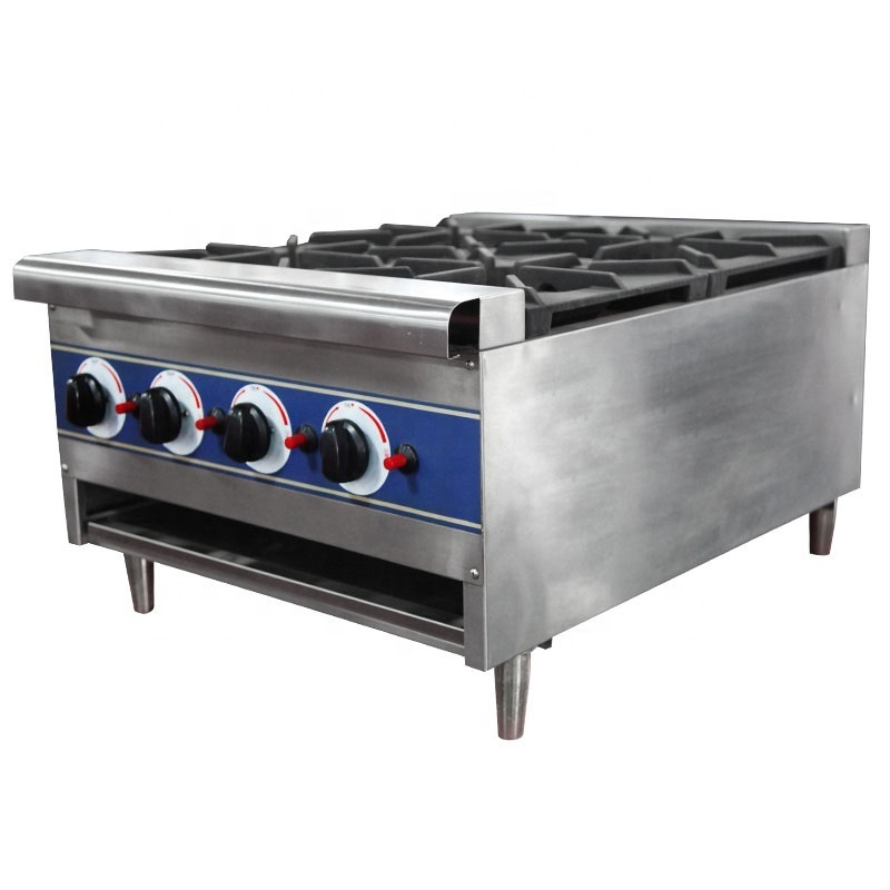 High Quality Restaurant Kitchen 201 Stainless Steel Propane Gas Stove 2 Burner Gas Stove Cooker