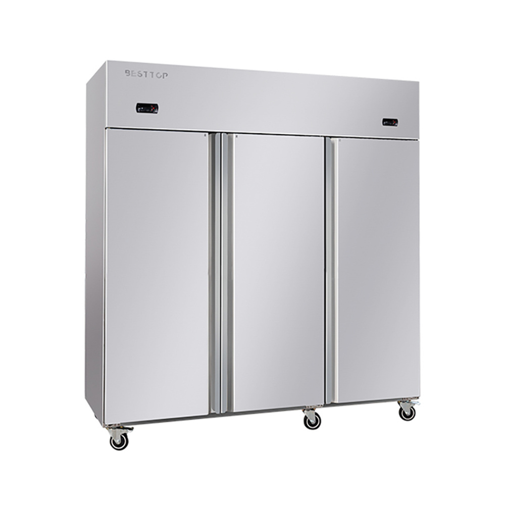 Commercial Kitchen Display Refrigeration Equipment Quick Freezing Vertical Glass Door Freezer