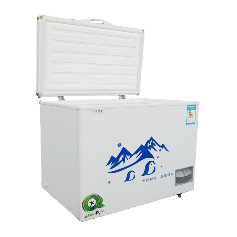 Domestic Commercial Used  Deep Chest Freezer Food Fish Beverage Ice Cream Horizontal Freezers 320L