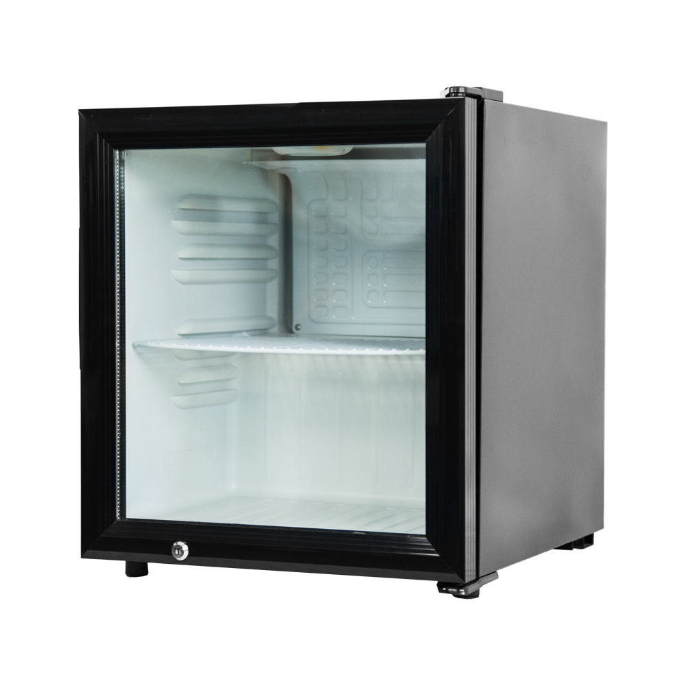 Large 43L Collapsible Insulated Mini Fridge On Wheels Ultra Compact Cooler With Glass Door And Lock