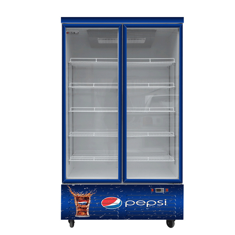 2022 Commercial Single Door Vertical Glass Door Refrigerator Coca Display Cola Beverage Freezer Fridge