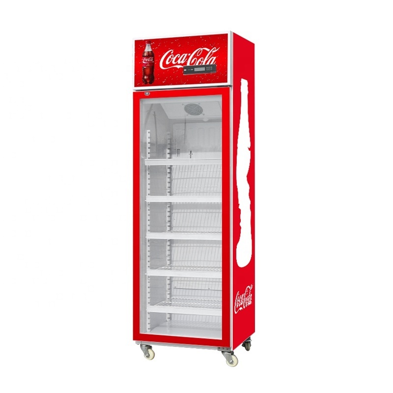 High Quality Supermarket Refrigeration Freezer Equipment Glass Door Beverage Display Chiller Showcase For Supermarket