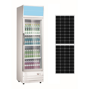 Chest Top Open Door Solar Power Refrigerator And Freezer DC 12V/24V Large Solar Power Fridge With Panel And Battery Option