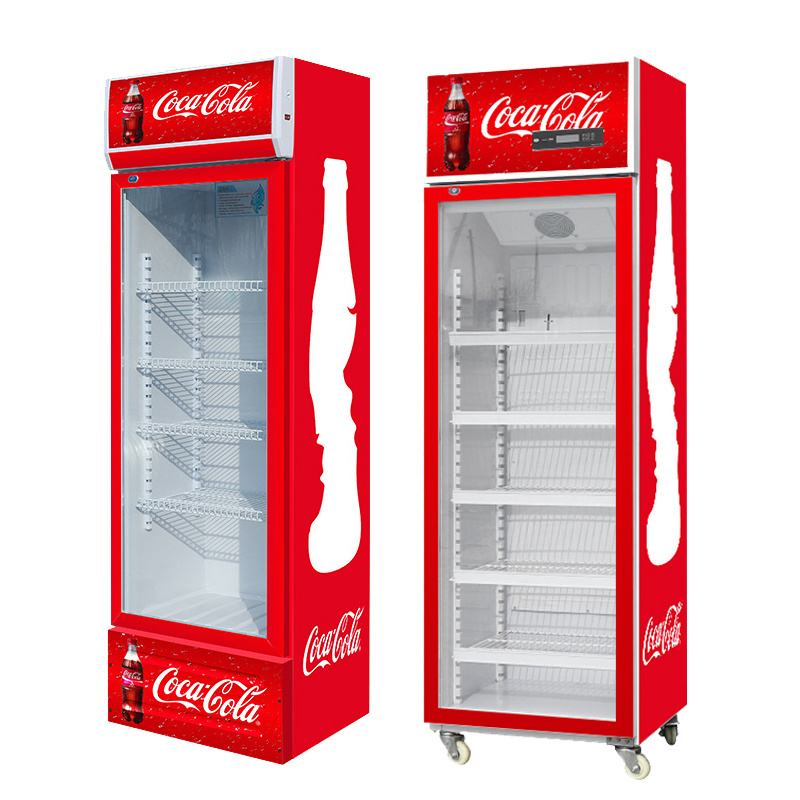 Commercial Supermarket Display Refrigerator Single Double Three Glass Door Beer Fridge Drink Beverage Cooler Freezer And Chiller