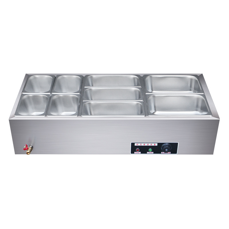 Hot Sale Restaurant Food Warmer Stainless Steel 220V/50HZ Bain marie Display Food Warmer Trolley