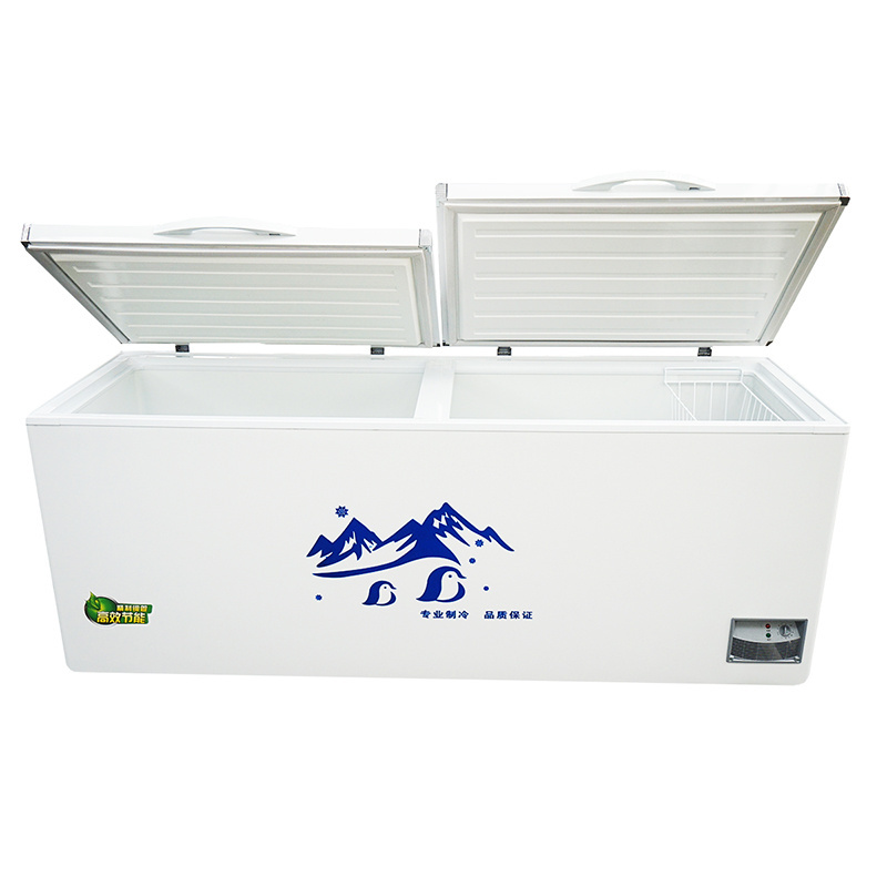 Domestic Commercial Used  Deep Chest Freezer Food Fish Beverage Ice Cream Horizontal Freezers 320L