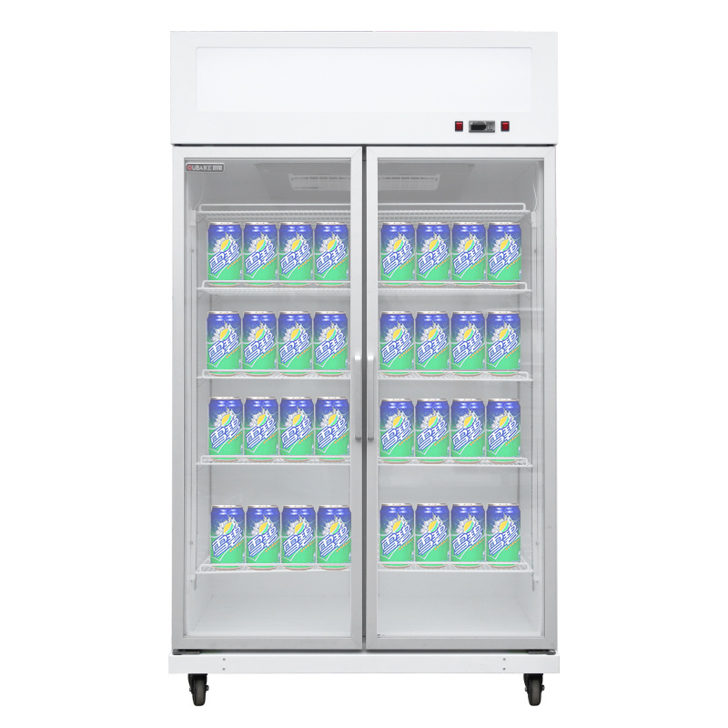 Supermarket Beverage Upright Cooler Cold Soft Drink Refrigerator Glass Front Three-Doors Display Refrigerators For Supermarket