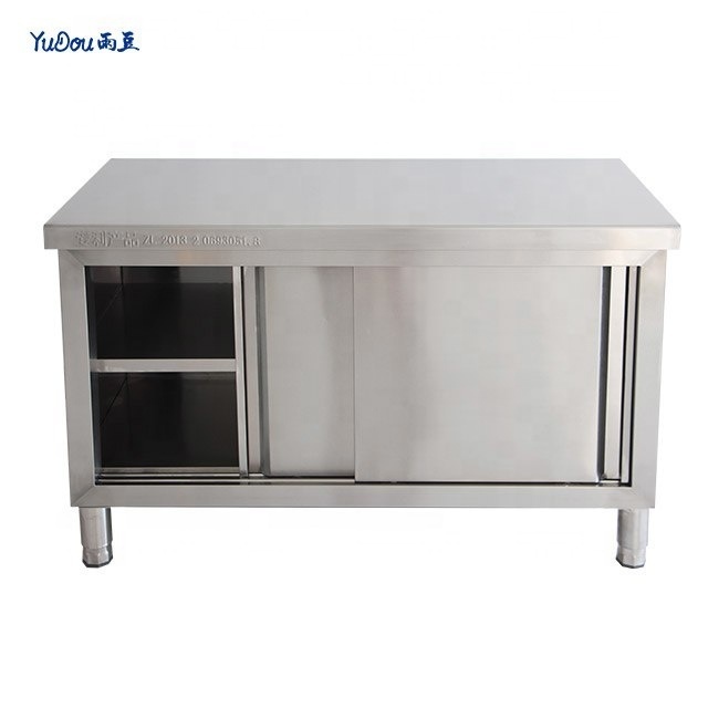 Stainless Steel Sink Kitchen Table Commercial Worktable Chiller Restaurant  Equipment Work Table