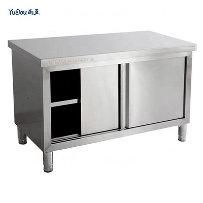 Stainless Steel Sink Kitchen Table Commercial Worktable Chiller Restaurant  Equipment Work Table