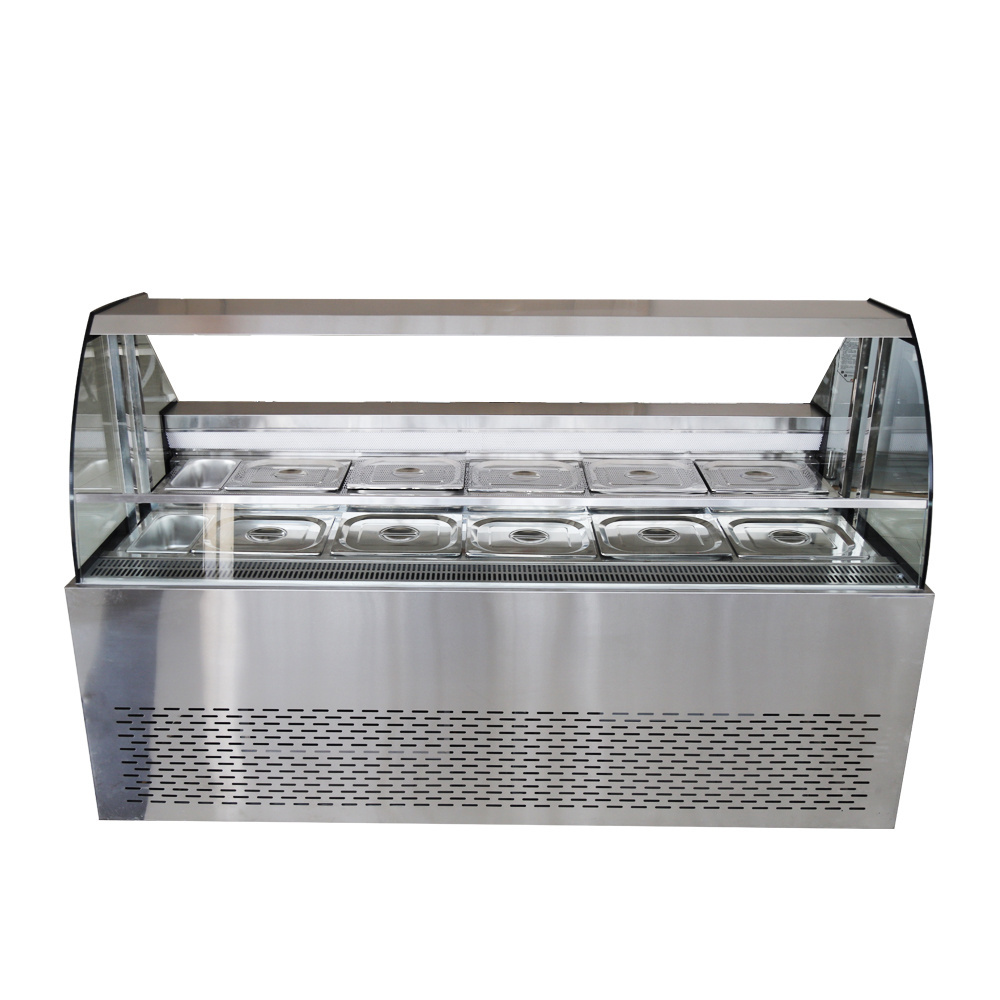 Commercial Stainless Steel Hotel Kitchen Buffet Electric Food Warmer 3/4/5 Pans Display Bain Marie Catering Heating Equipment