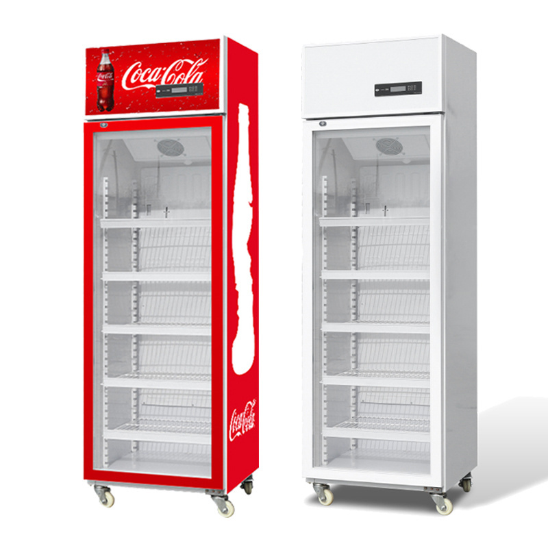 Commercial Supermarket Display Refrigerator Single Double Three Glass Door Beer Fridge Drink Beverage Cooler Freezer And Chiller