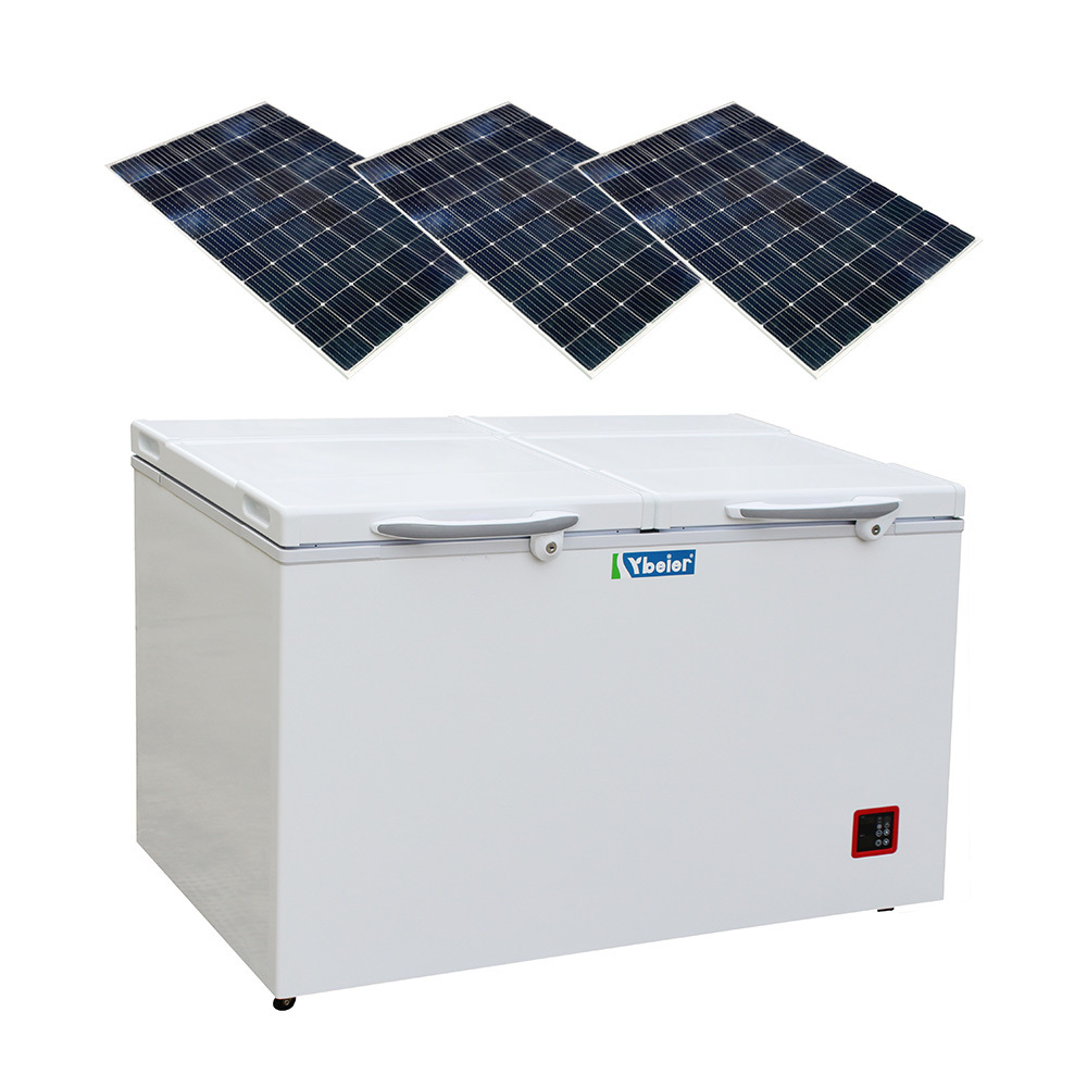 100L-700L 12v Solar Power Chest Freezer Powered Portable Fridge Solar Deep Freezer DC Compressor Display Refrigerators Coolers