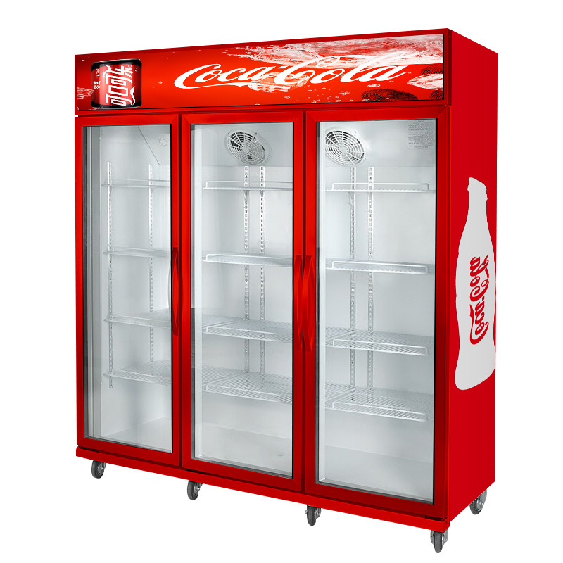 Commercial pepsi refrigerators prices drink beverage chiller single glass door fridge refrigeration showcase