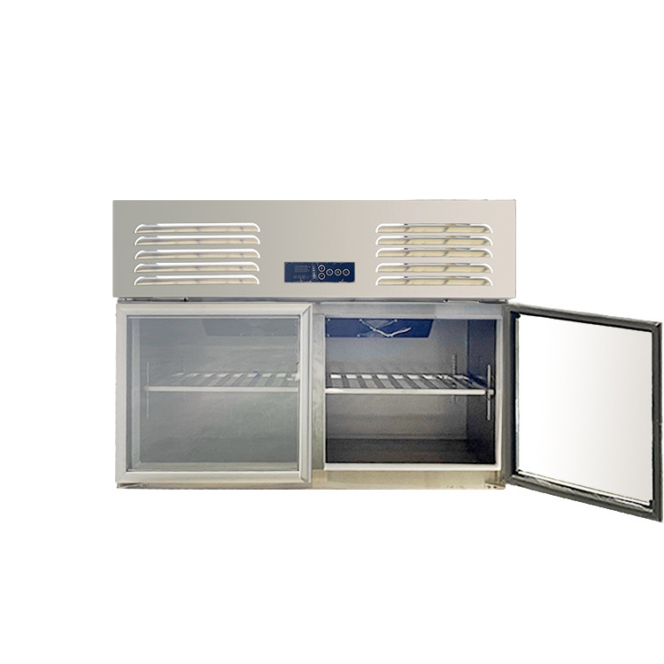 Hot Sale Wholesale Price Wall Mounted Bench Freezer Refrigerator Stainless Steel Cooling Cabinet For Kitchen