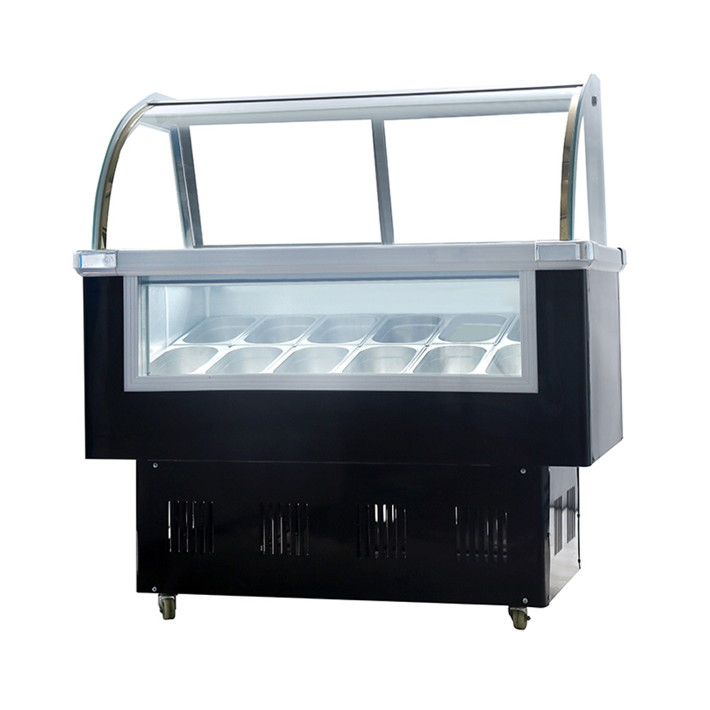 New Type Professional Portable Ice Cream Freezer Cabinet Ice Cream Showcase Fridge