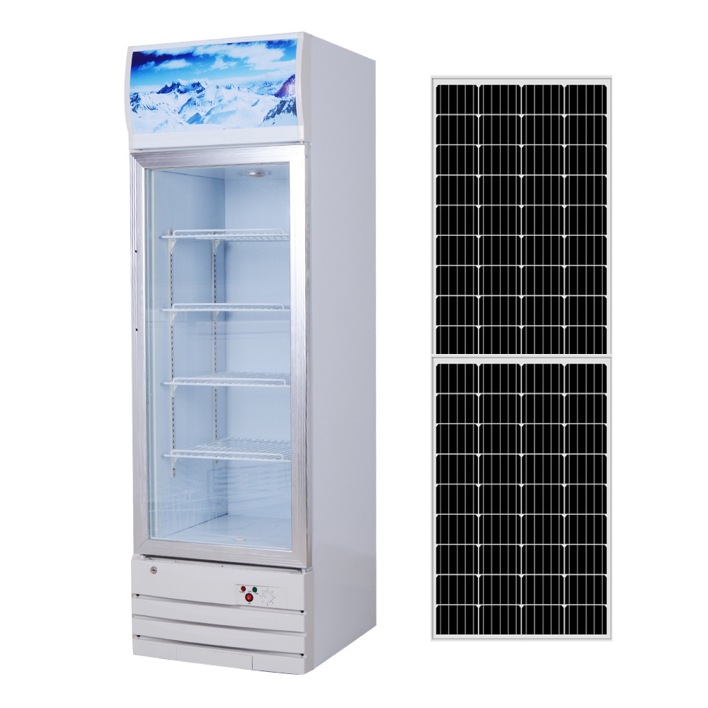 Solar fridge freezer low price glass ice-cream deep freezer commercial open display freezer