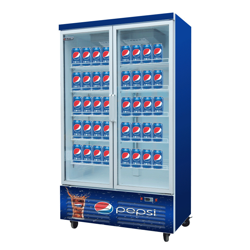 2022 Commercial Single Door Vertical Glass Door Refrigerator Coca Display Cola Beverage Freezer Fridge