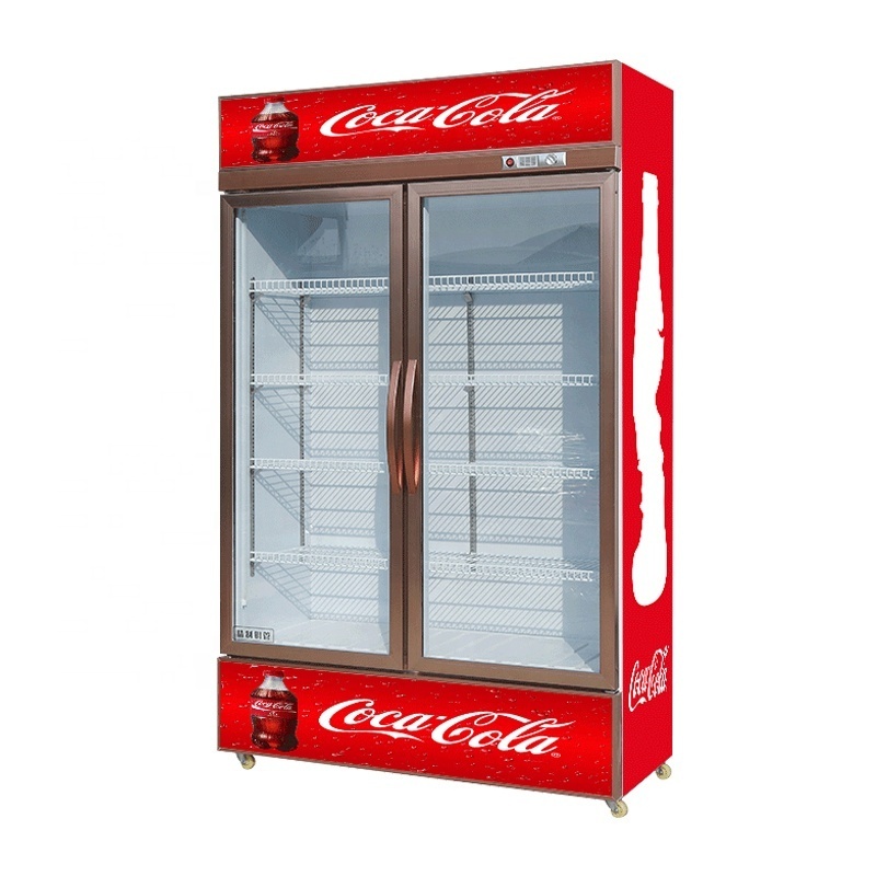 Convenience Store Pepsi Beverage Flower Upright Glass Door Display Fridge Refrigerator Beer Red Bull Bar Cooler Wine Freezer