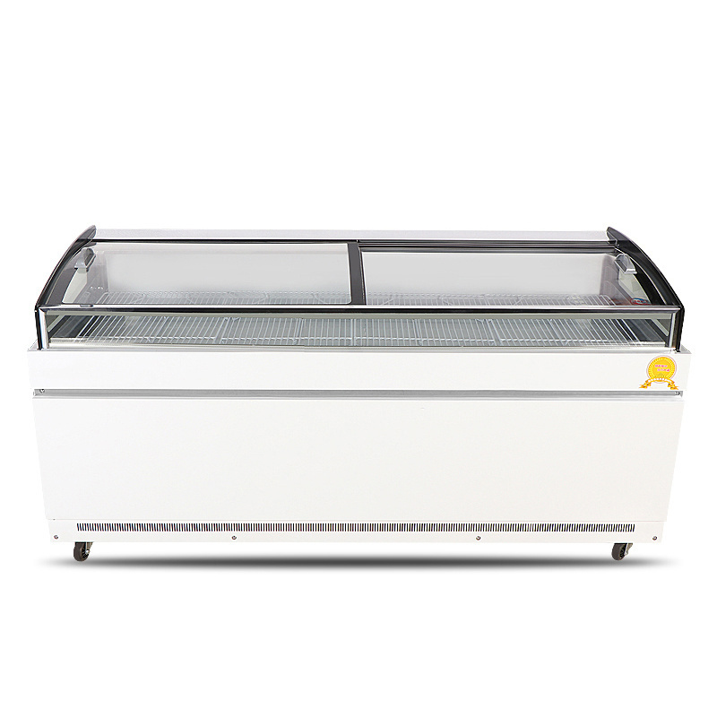 Supermarket Seafood Fish Display Freezer Case Showcase Table Display Chillers Counter