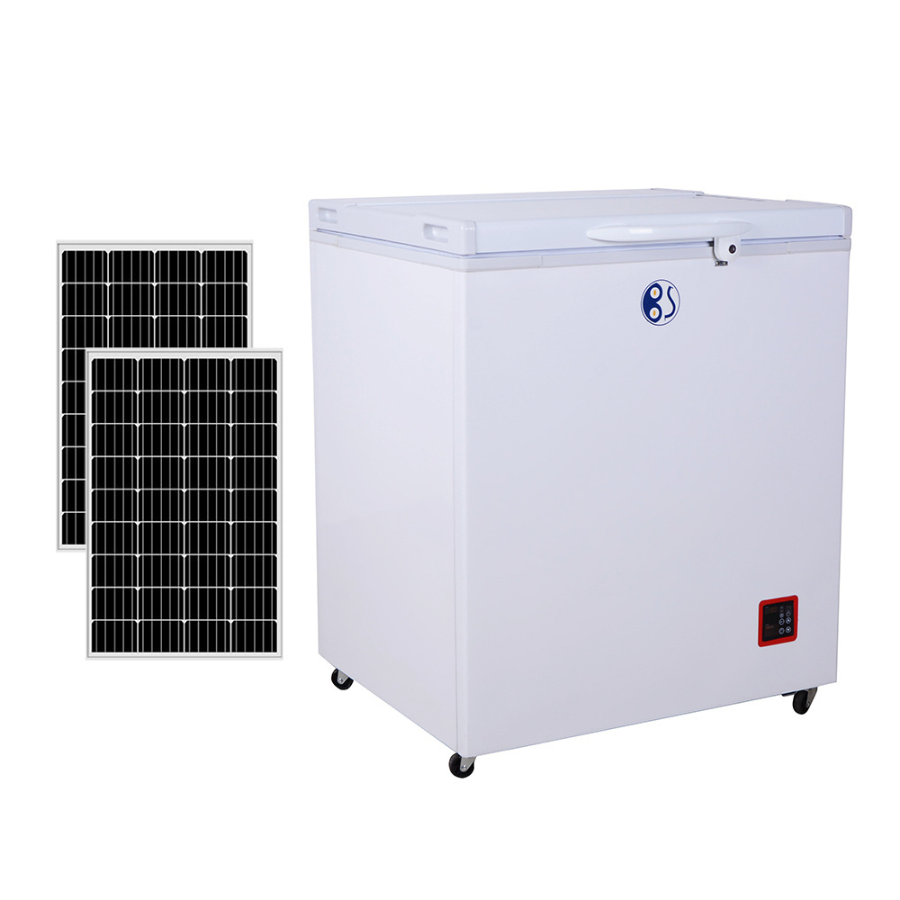 100L-700L 12v Solar Power Chest Freezer Powered Portable Fridge Solar Deep Freezer DC Compressor Display Refrigerators Coolers