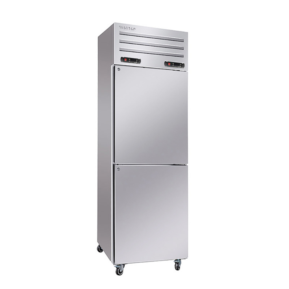 Commercial Kitchen Display Refrigeration Equipment Quick Freezing Vertical Glass Door Freezer