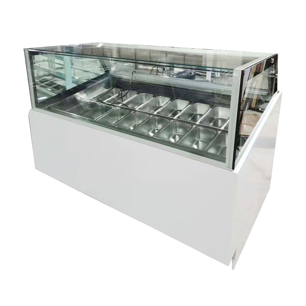 Gelato ice cream showcase freezer/mini ice cream display freezer/acrylic ice cream cone display case