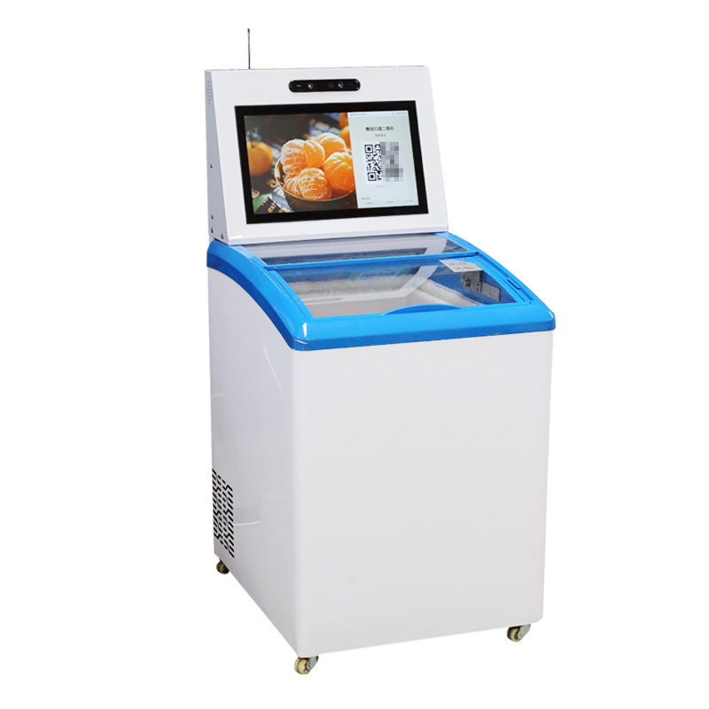 Commercial supermarket stainless steel single  double doors vending machine ice cream meat seafood auto machines