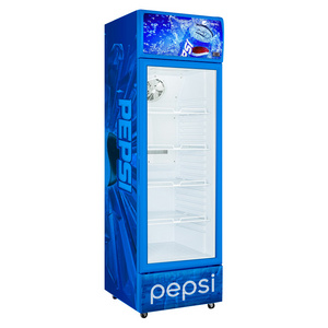 Conventional Single Glass Door Pepsi Refrigerator Prices Cold Drink Beverage /Energy Drink Soft Drinks/ Chiller Fridge For Super