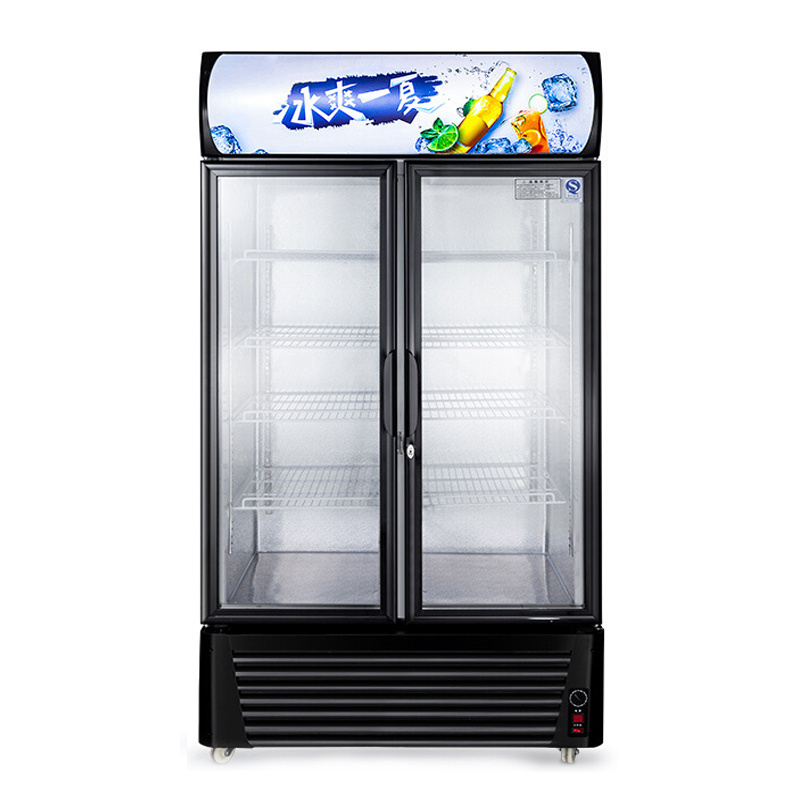 High Quality Double Glass Door Pepsi Refrigerator Energy Drink Finishing Flawless Fridge For Supermarket