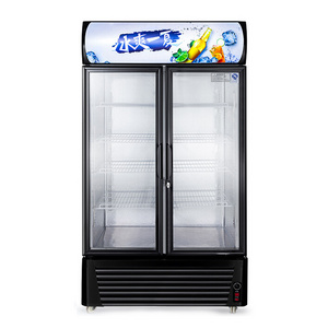 High Quality Double Glass Door Pepsi Refrigerator Energy Drink Finishing Flawless Fridge For Supermarket