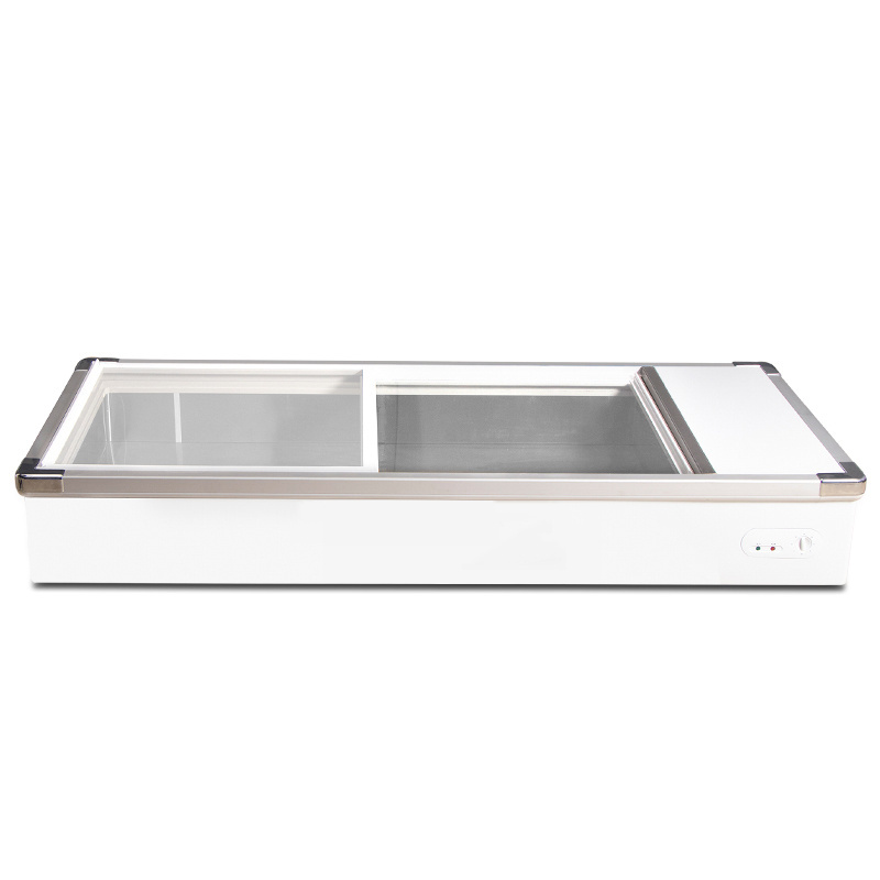 Supermarket Seafood Fish Display Freezer Case Showcase Table Display Chillers Counter