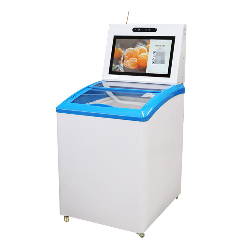 Commercial supermarket stainless steel single  double doors vending machine ice cream meat seafood auto machines