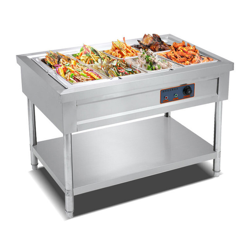 Hot Sale Restaurant Food Warmer Stainless Steel 220V/50HZ Bain marie Display Food Warmer Trolley