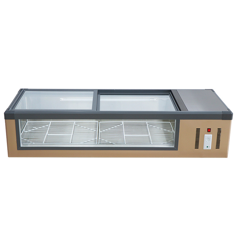 Supermarket Seafood Fish Display Freezer Case Showcase Table Display Chillers Counter